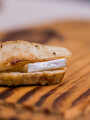 Brusqueta de pera y Camembert Brusqueta de pera y Camembert