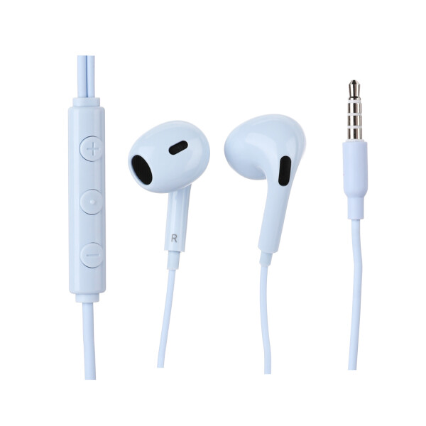 Auriculares de cable celeste