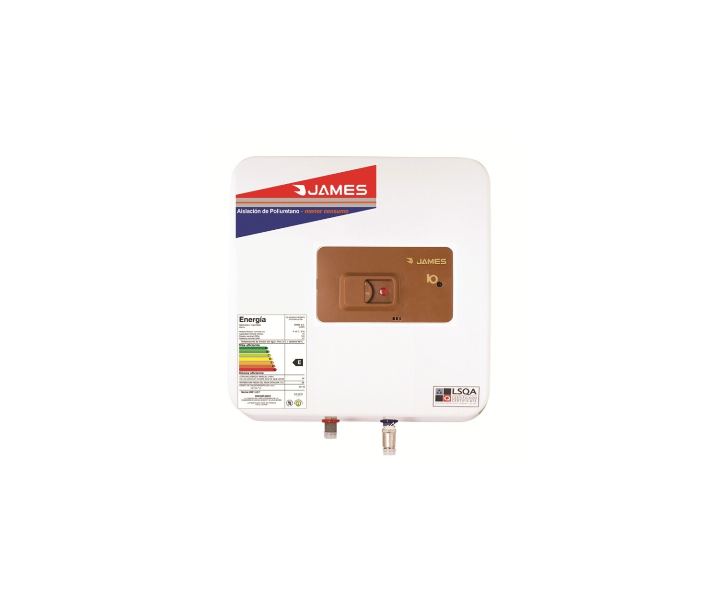 Calefon James 10L Con Tanque De Cobre 
