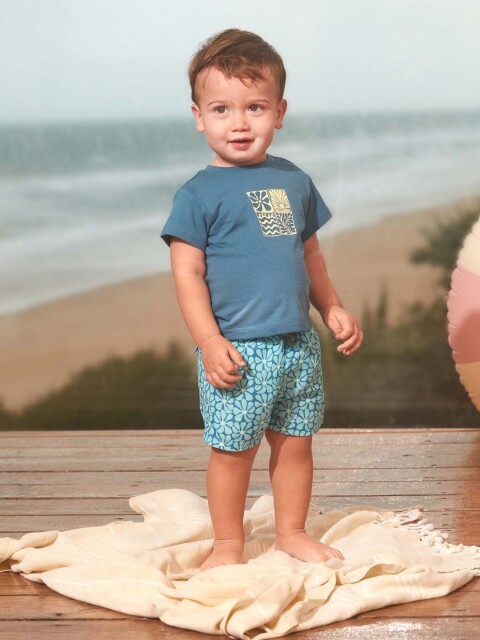 Camiseta Con Print Piedra