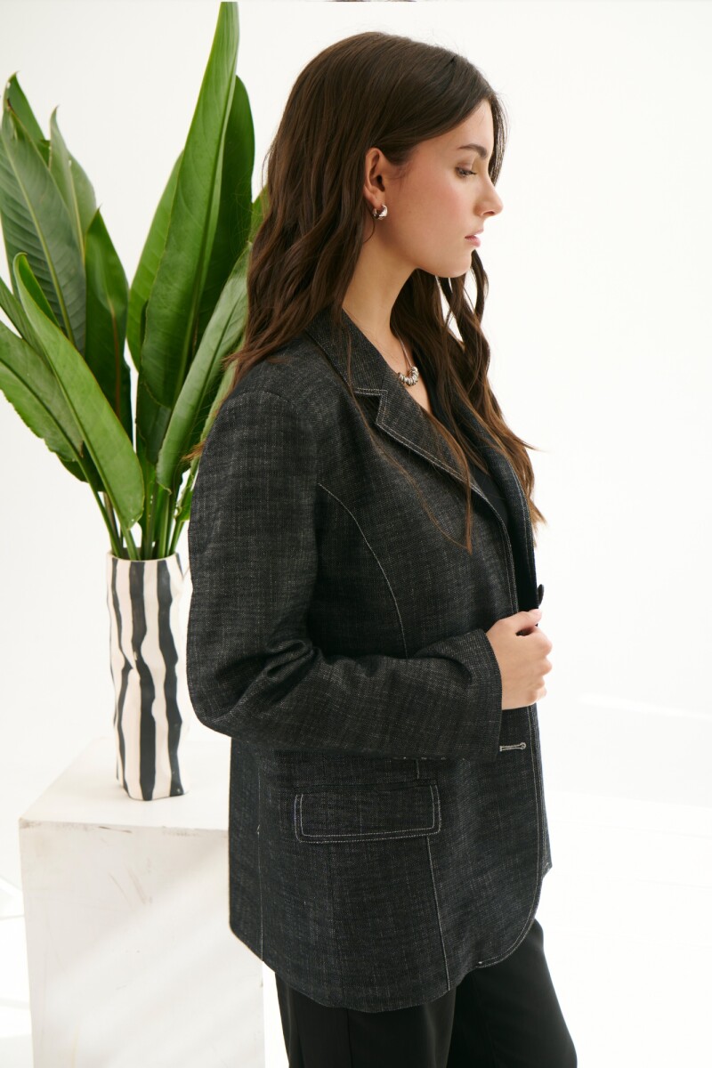 BLAZER JEAN LINO NEGRO