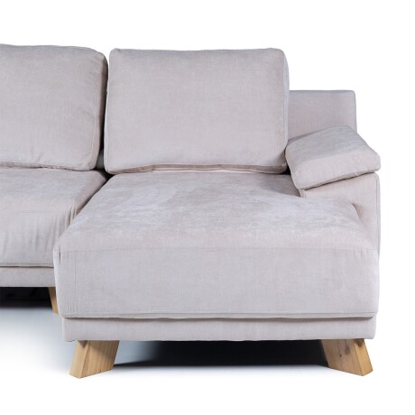 Rinconera Adalia - Tela Microfibra - Chaise derecho 12072 (Beige)