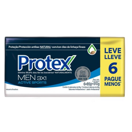 Jabon de Tocador Protex Men 85 G 6 U Jabon de Tocador Protex Men 85 G 6 U