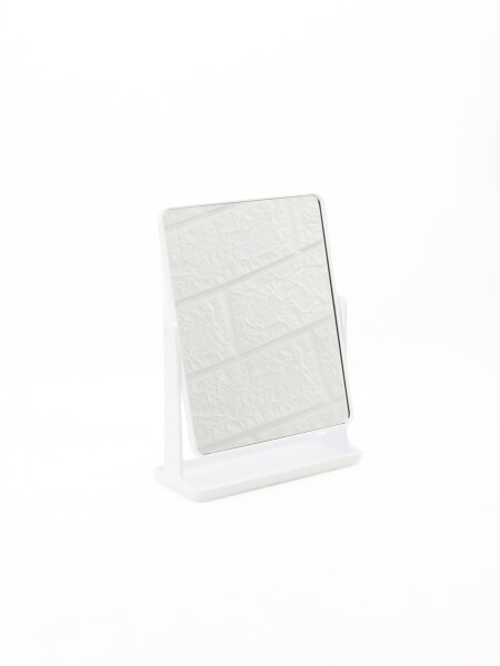 ESPEJO CUADRADO CON BASE BLANCO