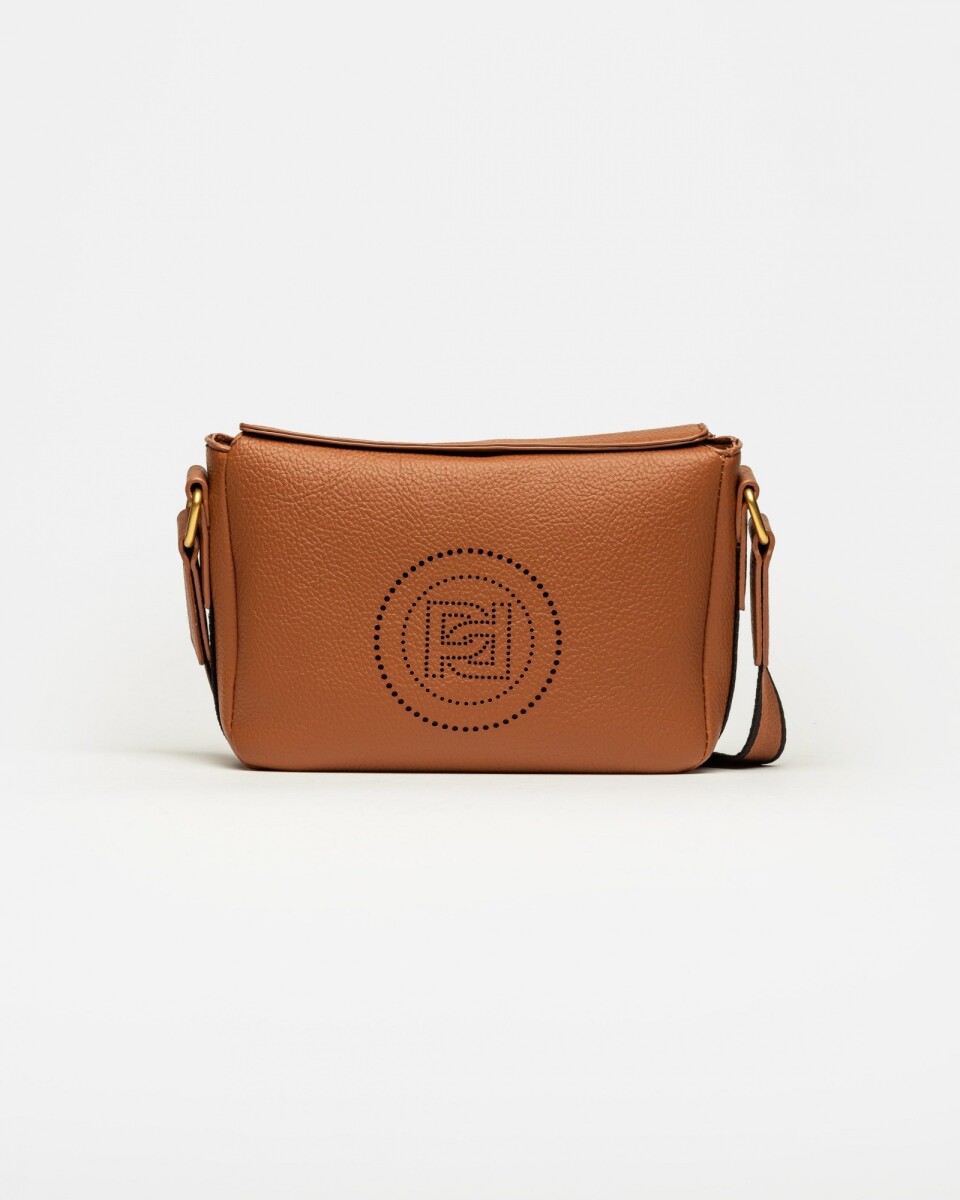 Bandolera Key en efecto cuero graneado - Cuoio 