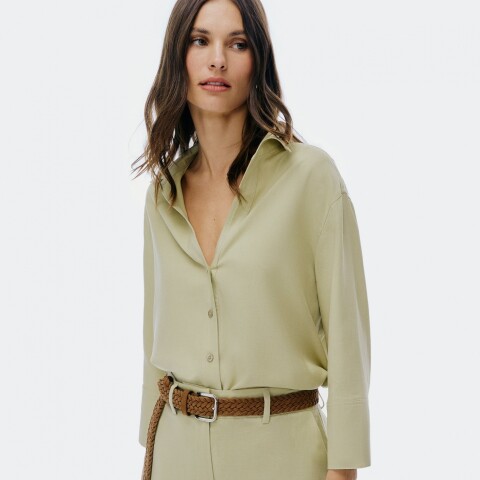 CAMISA FEM VERDE CLARO