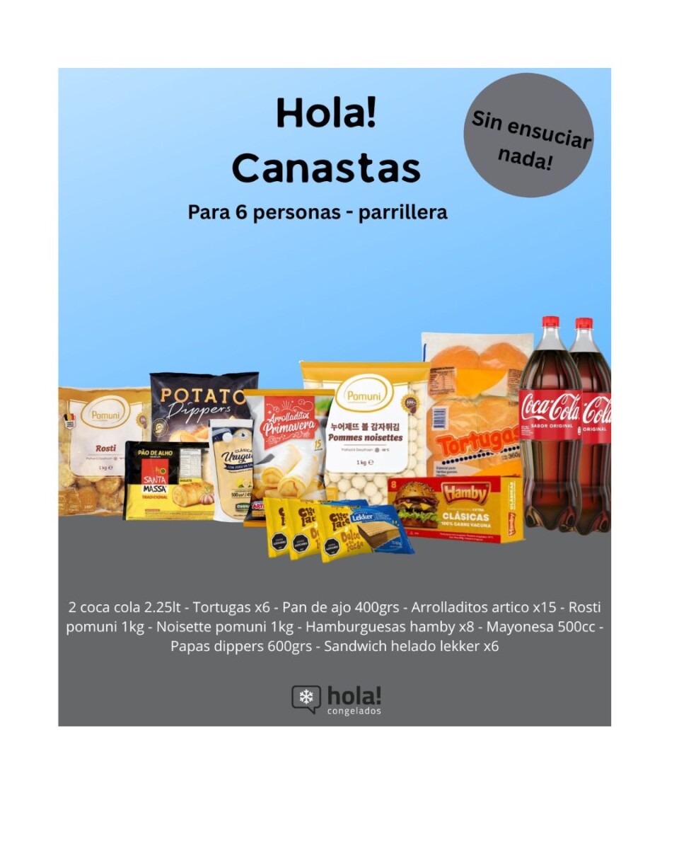 PACK CUMPLEAÑOS REUNIÓN PARILLERA PARA 6 PERSONAS 