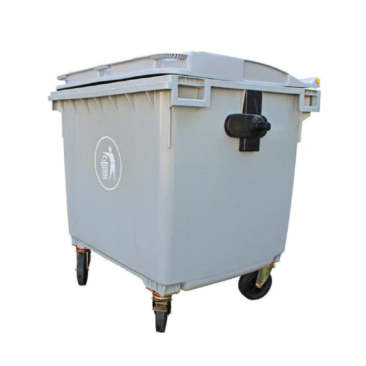 Contenedor de Basura con Ruedas 1100 Litros Gris 