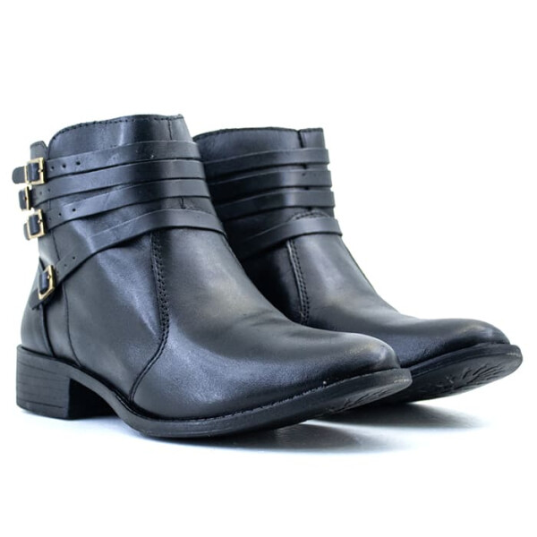 Bota Country con Hebillas de Mujer - 12813 Negro