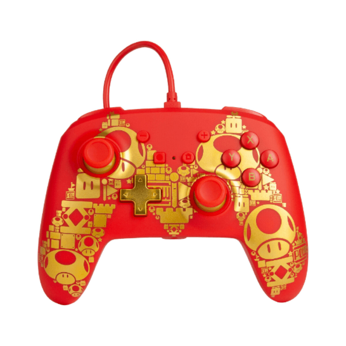 Control Power A para Nintendo Switch Cableado - Super Mario Gold 