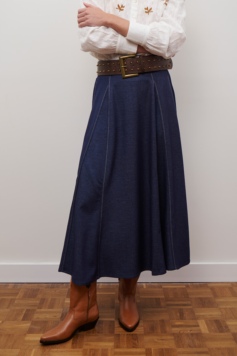 FALDA JEAN TEXTIL AZUL