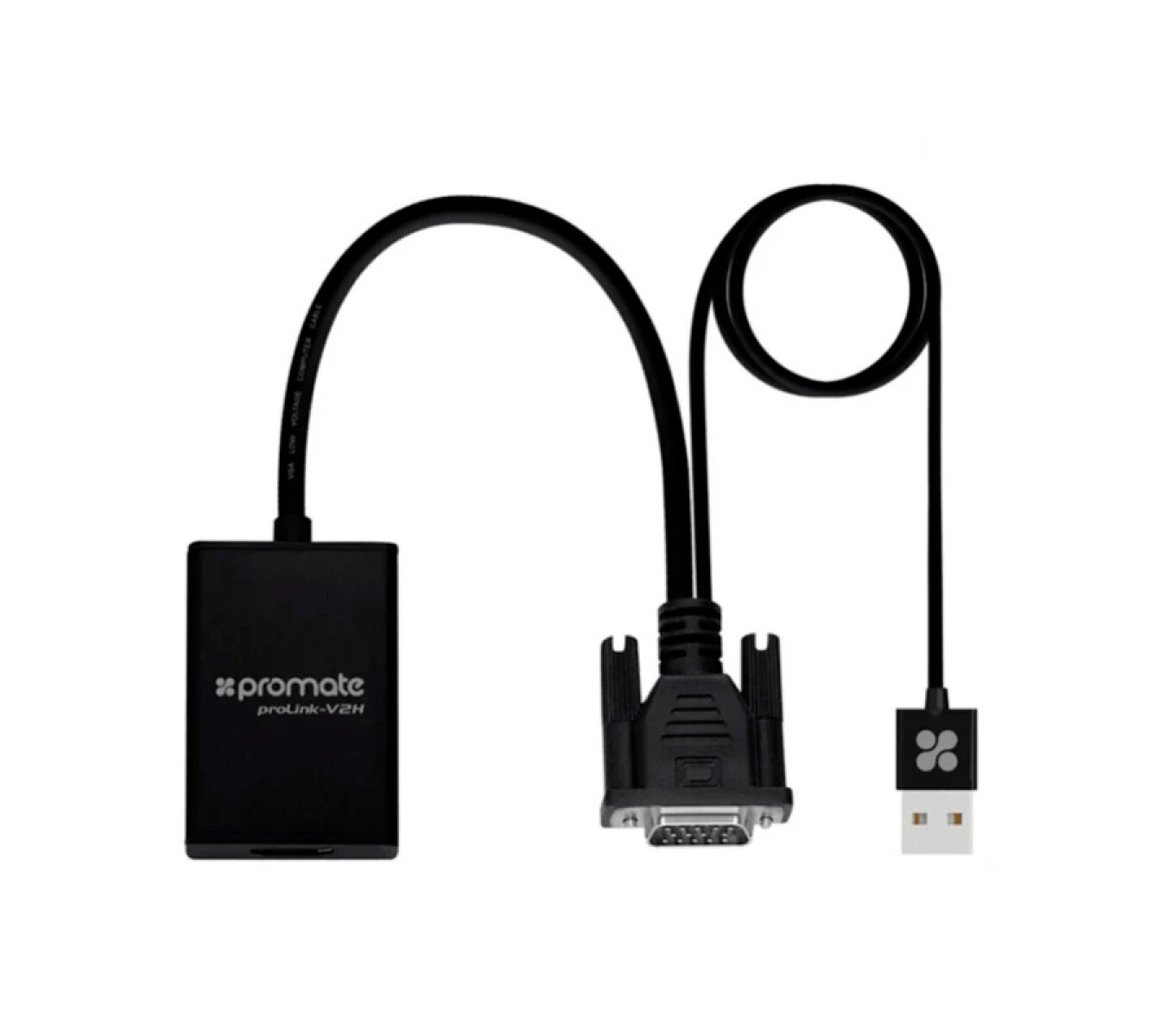 Adaptador Promate ProLink-V2H VGA a HDMI USB 
