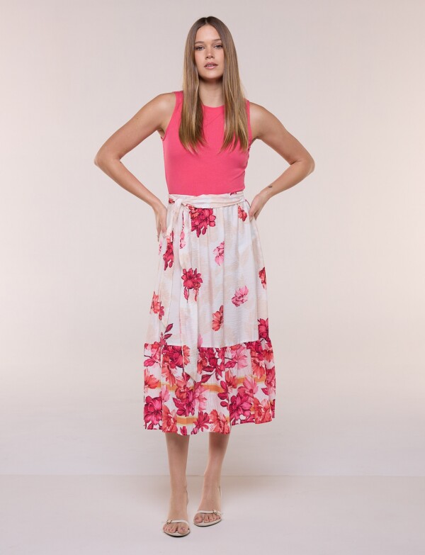 Vestido Maxi Combinado FUCSIA/MULTI