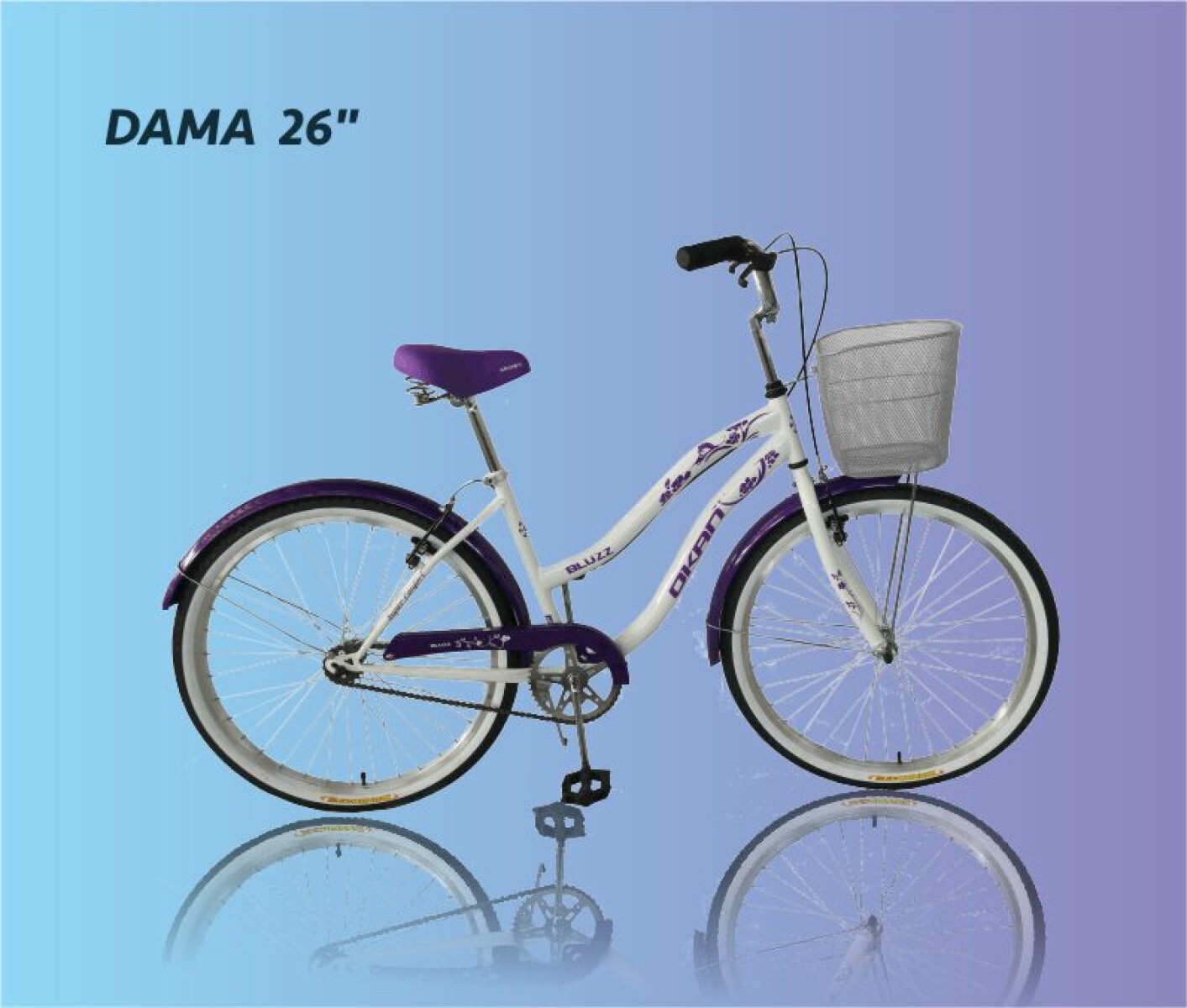 BICICLETA OKAN BLUZZ DAMA 26" - BLANCA 