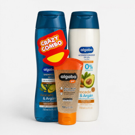 PACK 0% SAL SHAMPOO ALGABO 750 ML + ACO. ALGABO 750 ML ONDAS & RIZOS + GEL PACK 0% SAL SHAMPOO ALGABO 750 ML + ACO. ALGABO 750 ML ONDAS & RIZOS + GEL