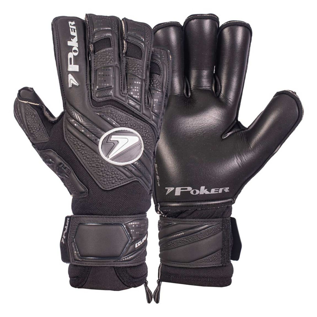 Guantes Golero Poker Profesional Campo Eclipse - Negro-Negro 