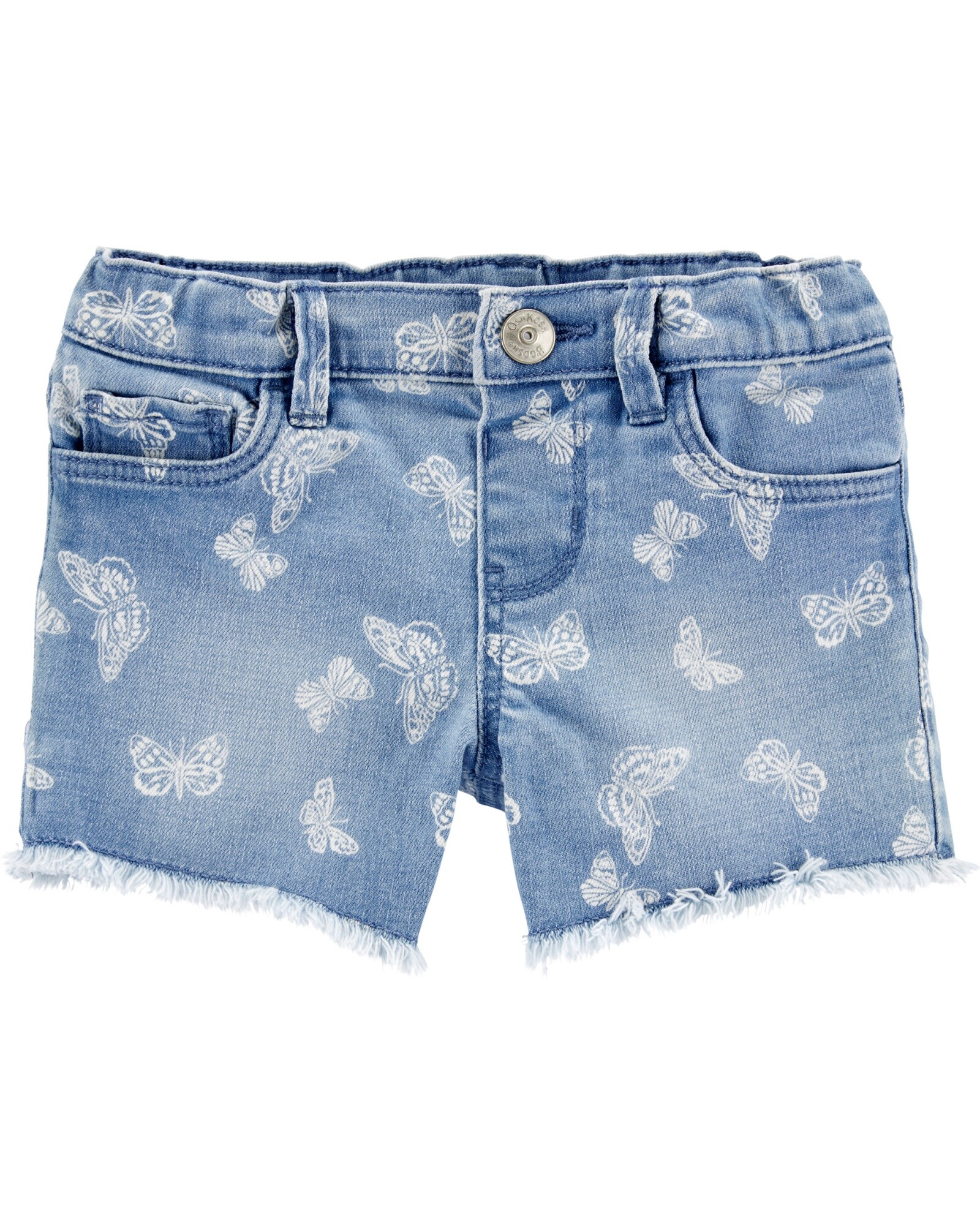 Short de jean estampado con mariposas 0