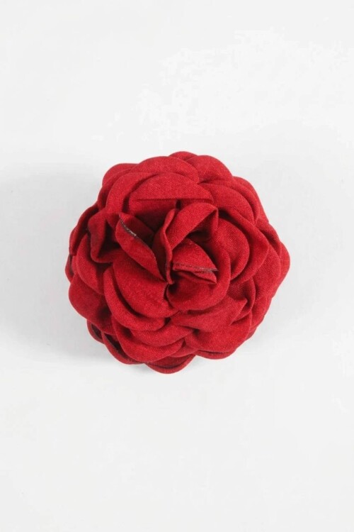 Broche flor rojo