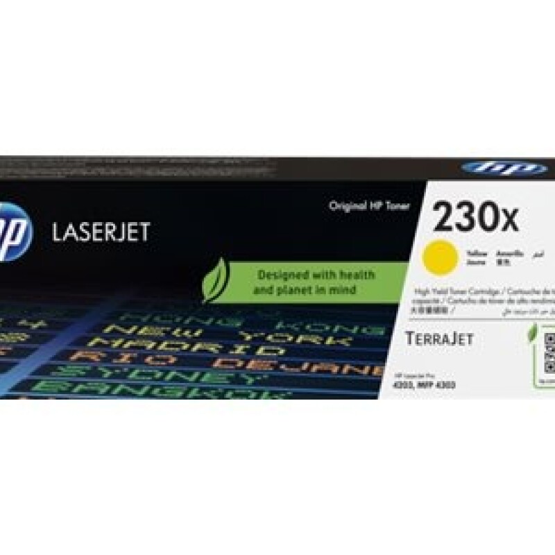 HP 230X - Amarillo - original - LaserJet - cartucho de tóner (W2302X) - para Color LaserJet Pro 4201, 4202, 4203, MFP 4301, MFP HP 230X - Amarillo - original - LaserJet - cartucho de tóner (W2302X) - para Color LaserJet Pro 4201, 4202, 4203, MFP 4301, MFP