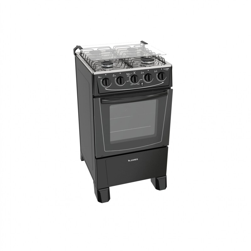 Cocina A Gas James 4 Hornallas Negra Cocina A Gas James 4 Hornallas Negra