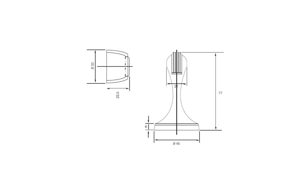 Tope para puerta retén con iman Tope Para Puerta Retén Con Iman