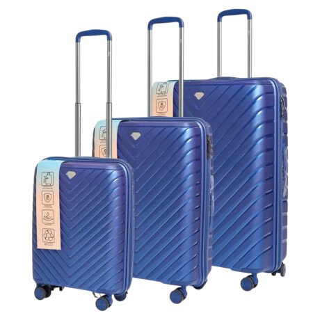 Set Valijas Polipropileno Premium 20" 24" 28" AZUL
