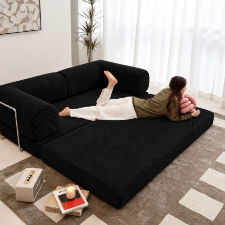 Sillón Cama 3 Cuerpos CloudNest Negro