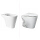 Inodoro Bidet Tapa Marina Blanco Brillante Baño