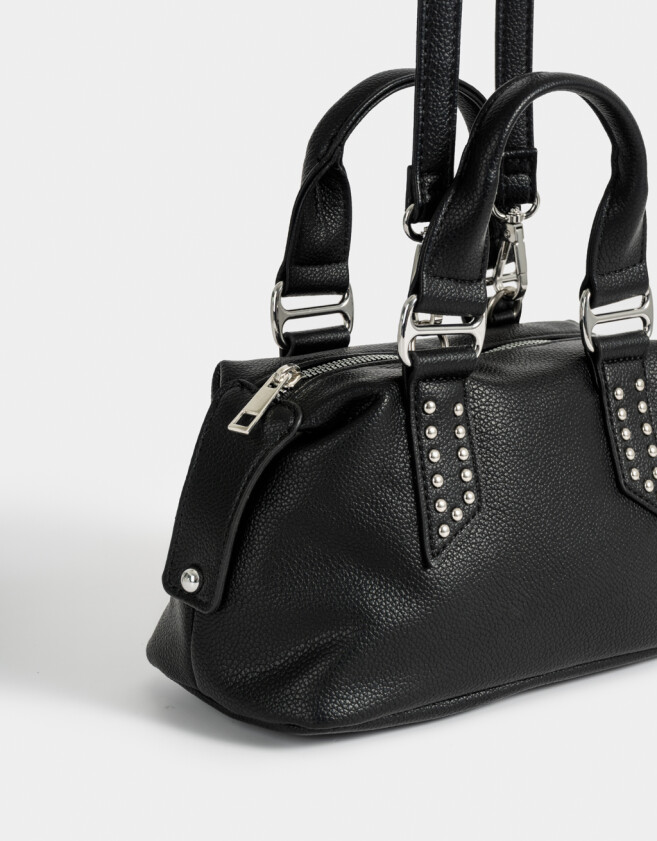 Bowling Noche Cartera Bowling Con Tachas - Negro
