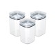 Set x3 Pote hermético 1L TRANSPARENTE