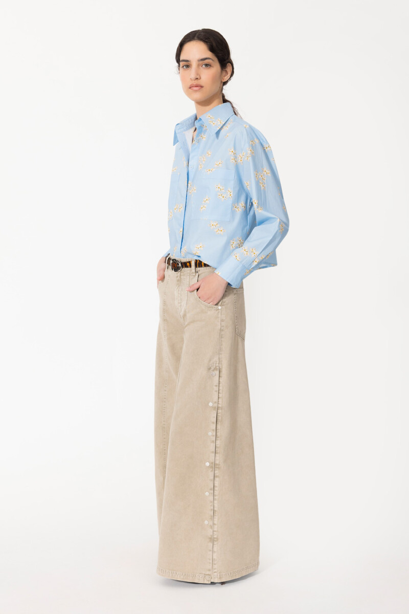 CAMISA GARDEN Celeste