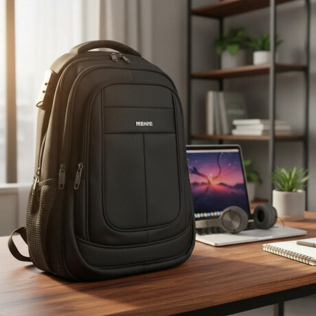 Mochila Sport 18" Para Notebook Candado Integrado Reforzada Negro