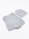 GORRO Y BUFANDA GRIS