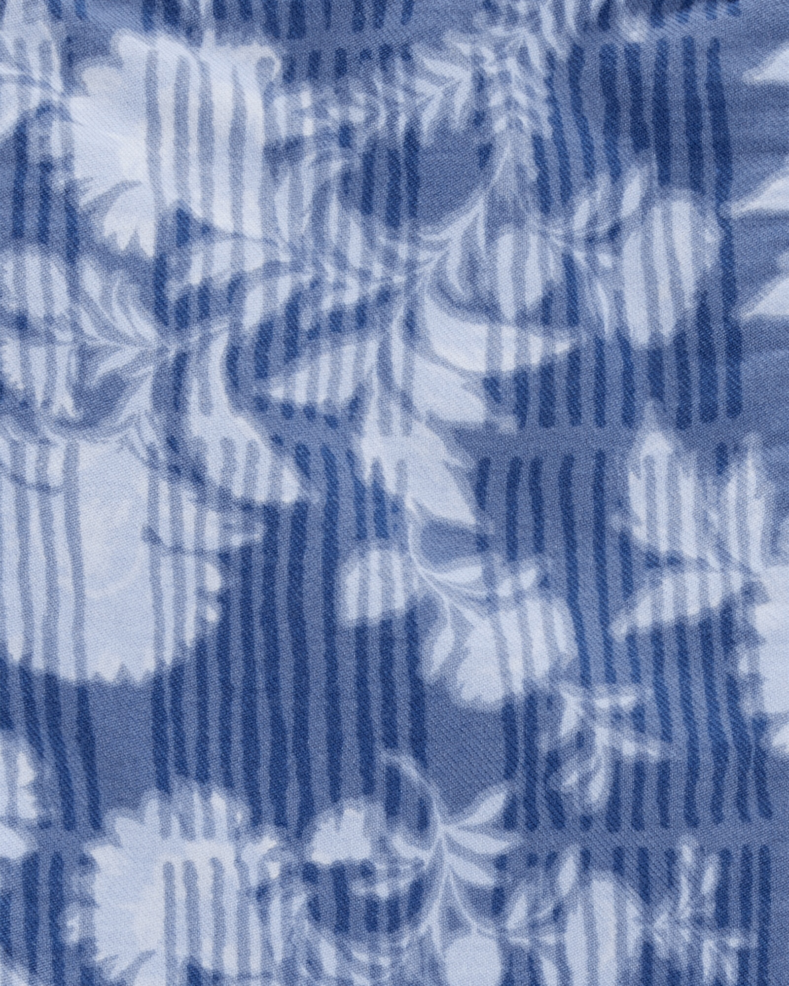 Blusa de algodón, escote cuadrado, diseño floral Sin color