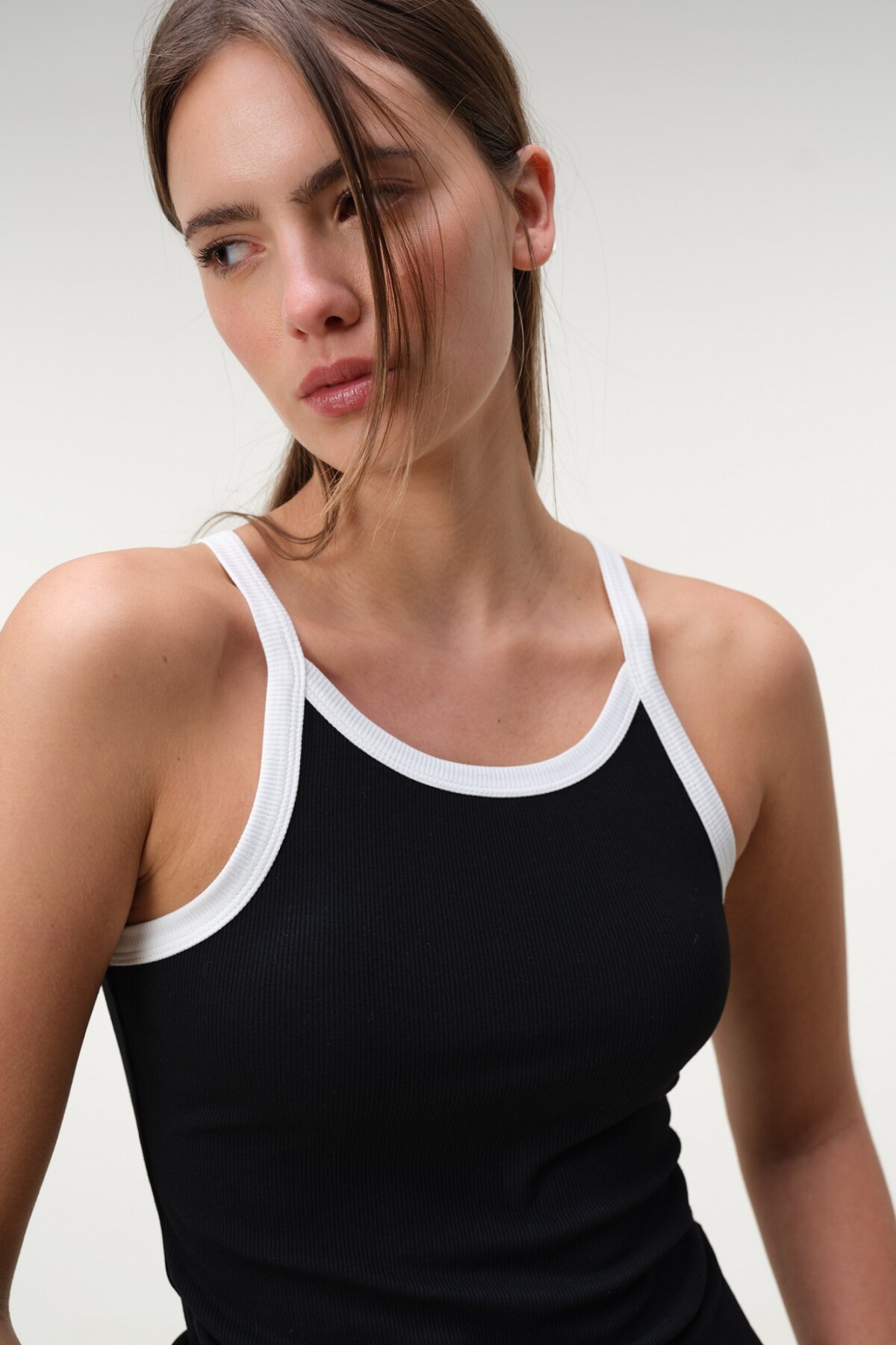 Musculosa Nadadora Rib Negro