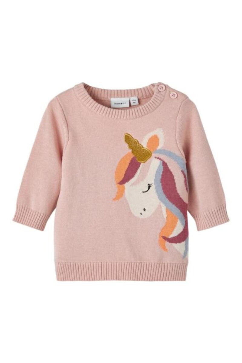 Sweater Tejido Unicornio Rose Smoke