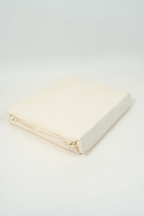 Sábanas 1 1/2 Plaza 144 Hilos Liso Crema