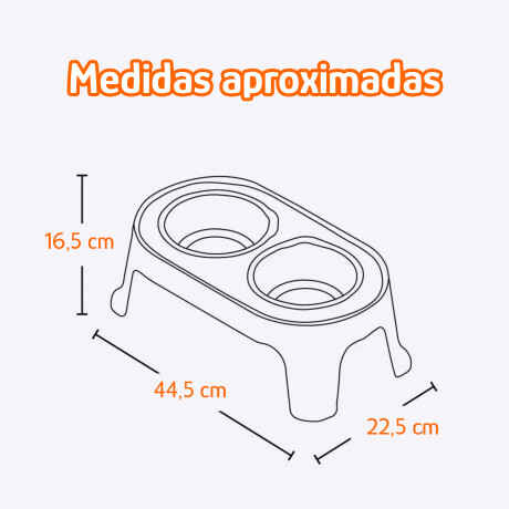 Comedero y Bebedero Elevado para Mascotas Pequeñas Rimax Gris