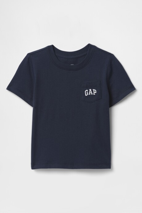 Remera Con Bolsillo Logo Gap Toddler Niño Tapestry Navy