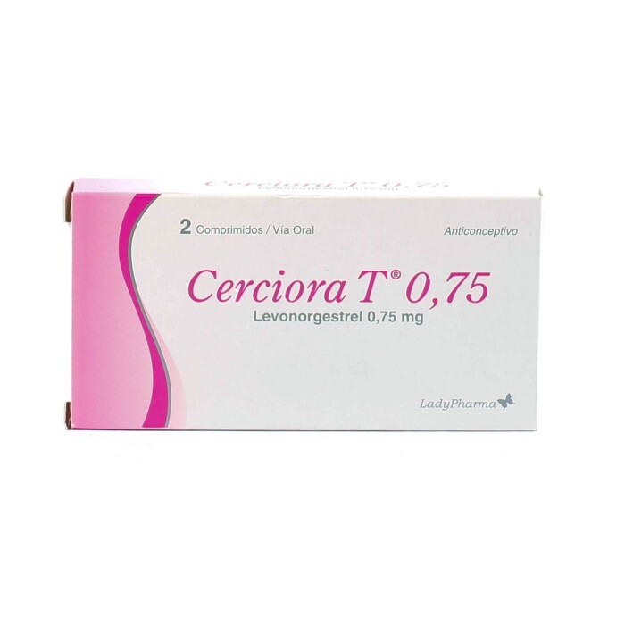 CERCIORA T 0,75 MG. CJ X 2 COMP. única