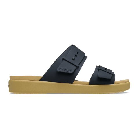 Sandalias Crocs Brooklyn Buckle Low - Mujer Black/tan