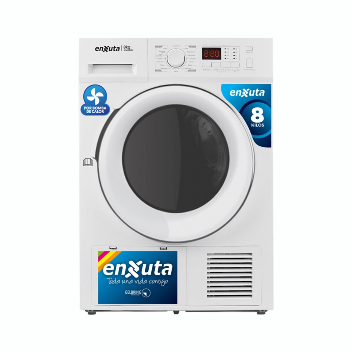 Secarropas ENXUTA SENX980BC Capacidad 8Kg Carga Frontal 