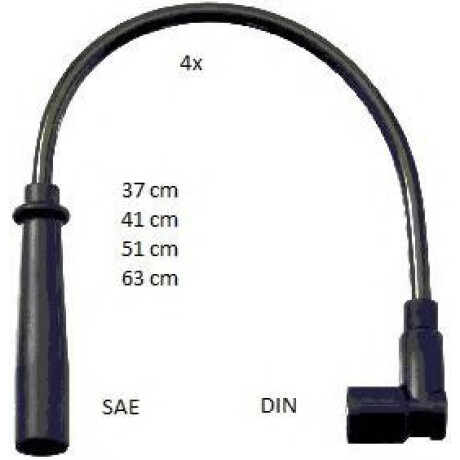 CABLE BUJIA KIA RIO 1.3 2000-2005 - CABLE BUJIA KIA RIO 1.3 2000-2005 -