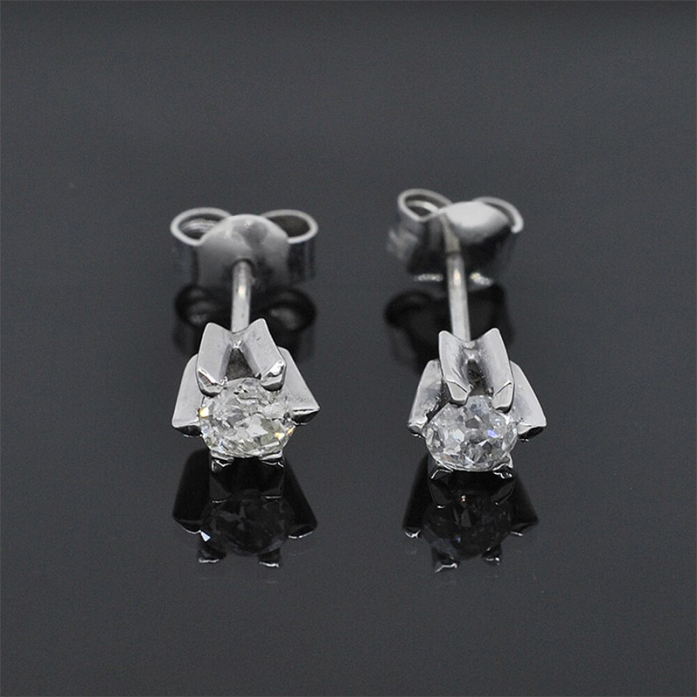 Caravanas Antiguas En Oro 18K Y Brillantes Caravanas Antiguas En Oro 18K Y Brillantes