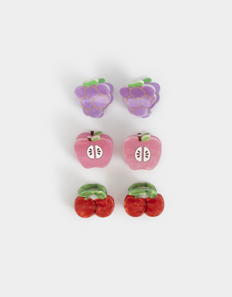 Set De Broches De Frutas 