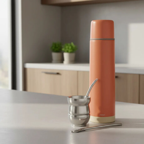 Set Termo Bala 750ml +mate 140ml +bombilla regalo Comet Coral