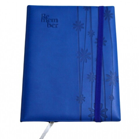 AGENDA REMEMBER SENIOR COVER 1471 SEMANA A LA VISTA TAPA AZUL FLORES