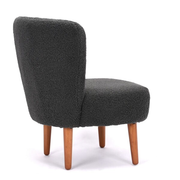 Butaca Poltrona Sillón Tapizado Tipo Teddy GRIS