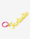 Llavero Metal Llavero Y Bag Charm Fantastic - Combinacion Bicolor
