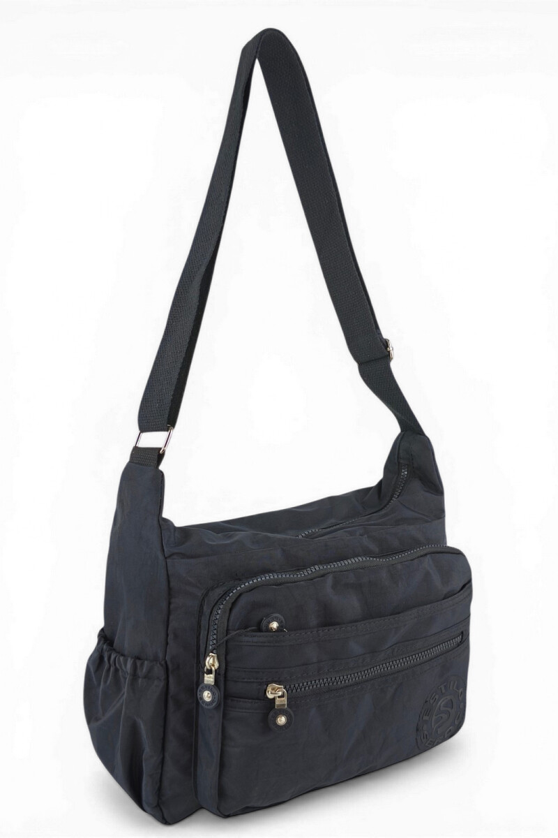 Morral con bolsillos Negro